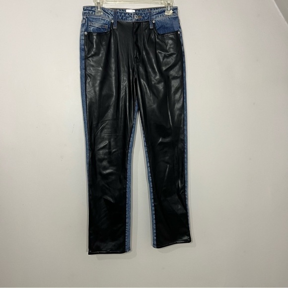 Jonathan Simkhai Jeans Leather Pants Rockstar Biker Indie Hipster Goth Punk - Picture 9 of 14